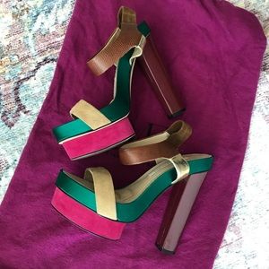 **DVF colorblock platforms**